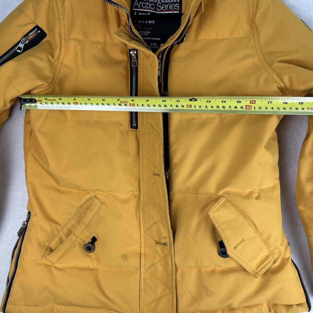 Storm Mountain Artic Series Lewis Puffer Winter Jacket Women Large Yellow - Picture 9 of 14